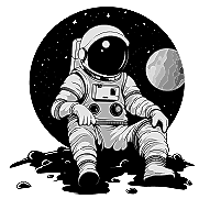 Astronaut sitting down